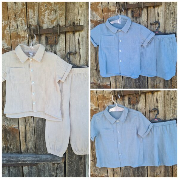 Muslina šorti- gaiši zili 86.izmērs