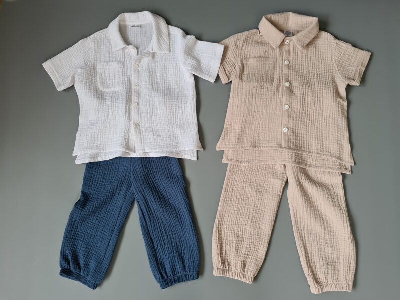 MUSLINA BIKSES bēšas/ tumši zilas