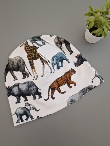 Kokvilnas trikotāžas cepure un tuneļšalle "SAFARI"