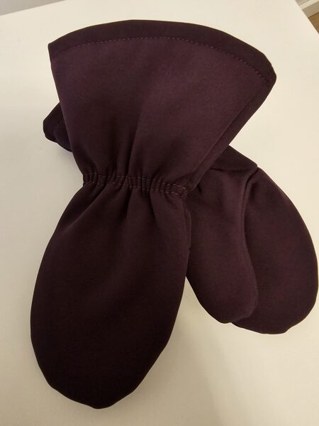 Softshell ziemas cimdi - tumši lillā