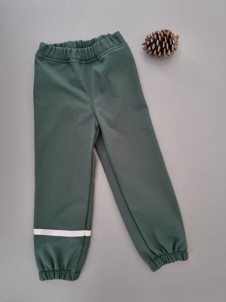 Softshell bikses uz gumijas - Tumši zaļas